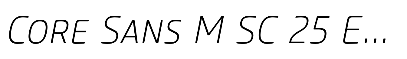 Core Sans M SC 25 ExtraLight Italic